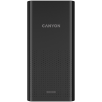 CANYON  PB-2001 Power bank 20000mAh Li-poly battery, Input 5V/2A , Output 5V/2.1A(Max), 144*69*28.5mm, 0.440Kg, Black