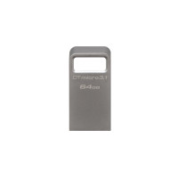 Флаш памет USB KINGSTON DataTraveler Micro 64GB USB 3.1 Сив
