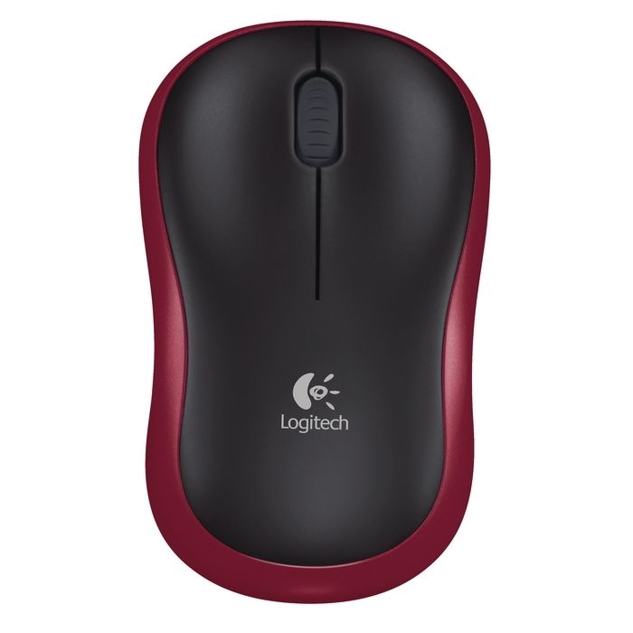 Безжична оптична мишка Logitech Wireless Mouse M185 Red