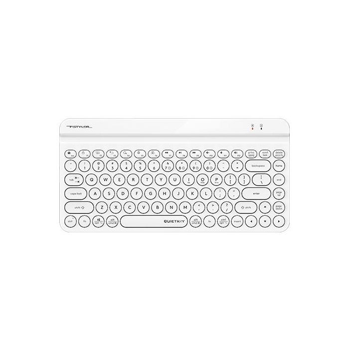 Клавиатура A4tech Fstyler FBK30 Bluetooth 2.4G стойка за телефон бяла