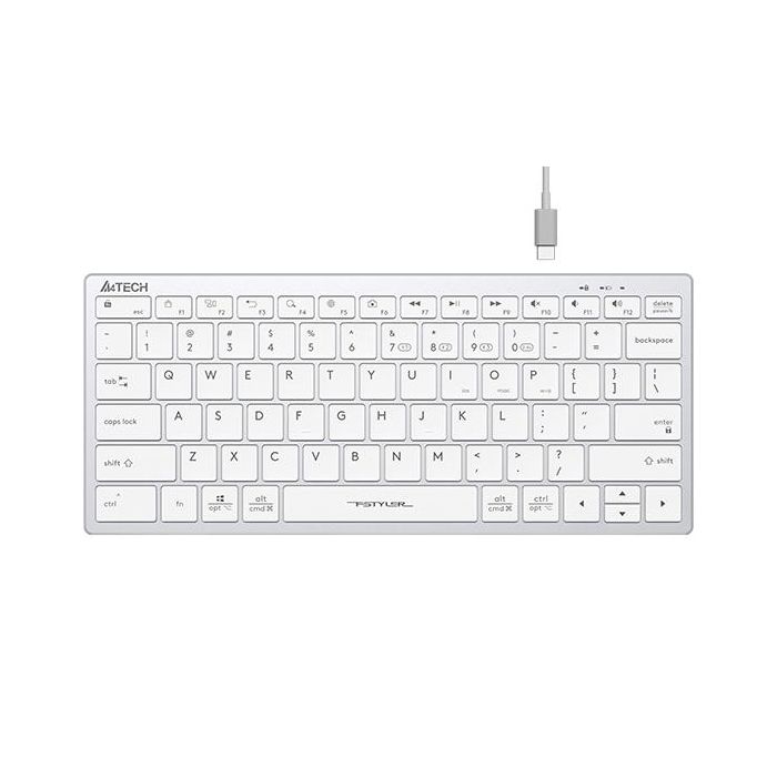 Безжична клавиатура A4TECH FBX51C FStyler Bluetooth 2.4 GHz USB-C Кирилизирана бял