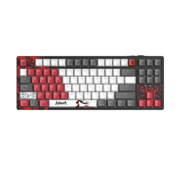 Геймърска безжична клавиатура А4tech Bloody Naraka S87 TKL Backlit Red Switch