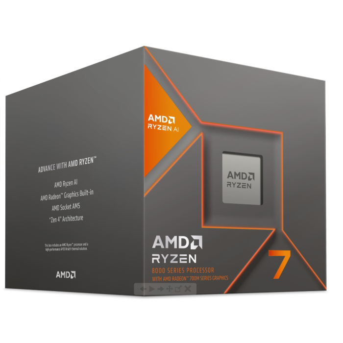 Процесор AMD RYZEN 7 8700G 8C/16Т 4.2/5.1GHz 24MB Cache 65W sAM5 BOX