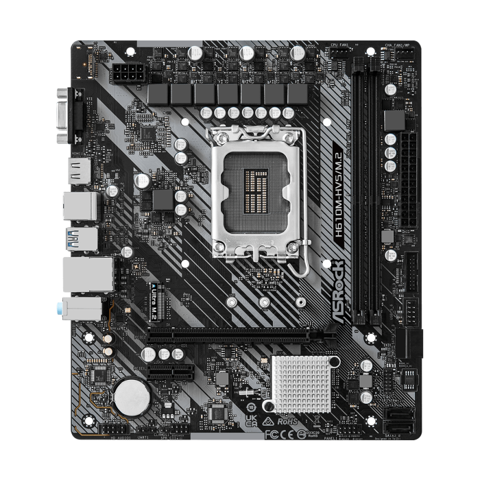 Дънна платка ASRock H610M-HVS/M.2 R2.0, LGA1700, DDR4, mATX