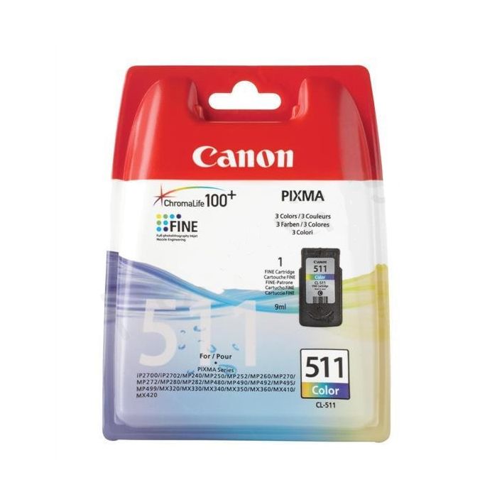 Консуматив Canon CL-511 за MP240, MP260 , Cyan, Magenta, Yellow