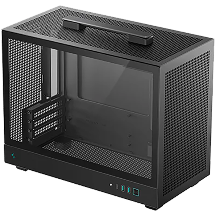 Кутия за настолен компютър DeepCool CH160 PLUS Mini Tower Mini-ITX/Micro-ATX Mesh Panel Black