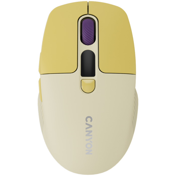 Мишка CANYON MW-26 LCD Silent Dual Mode Wireless Yellow