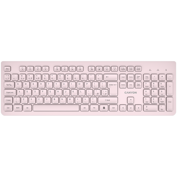 Клавиатура CANYON HKB-W01 UK/US Wireless Beige