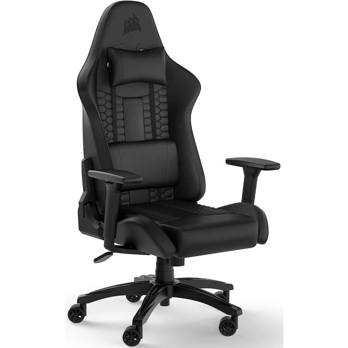 Геймърски стол Corsair TC100 RELAXED - Leatherette Black/Black