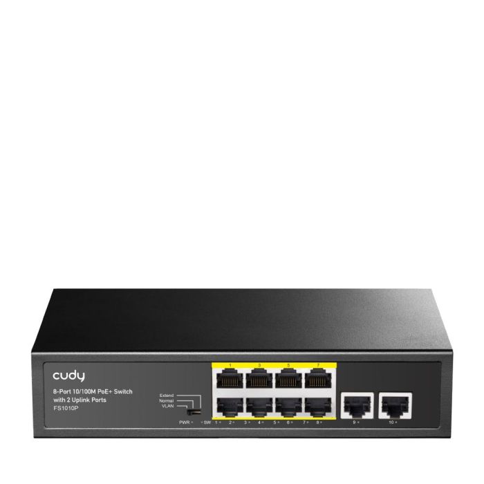 Switch Cudy FS1010P 8 портов 10/100 PoE+ Switch 120W 2 x Uplink порта