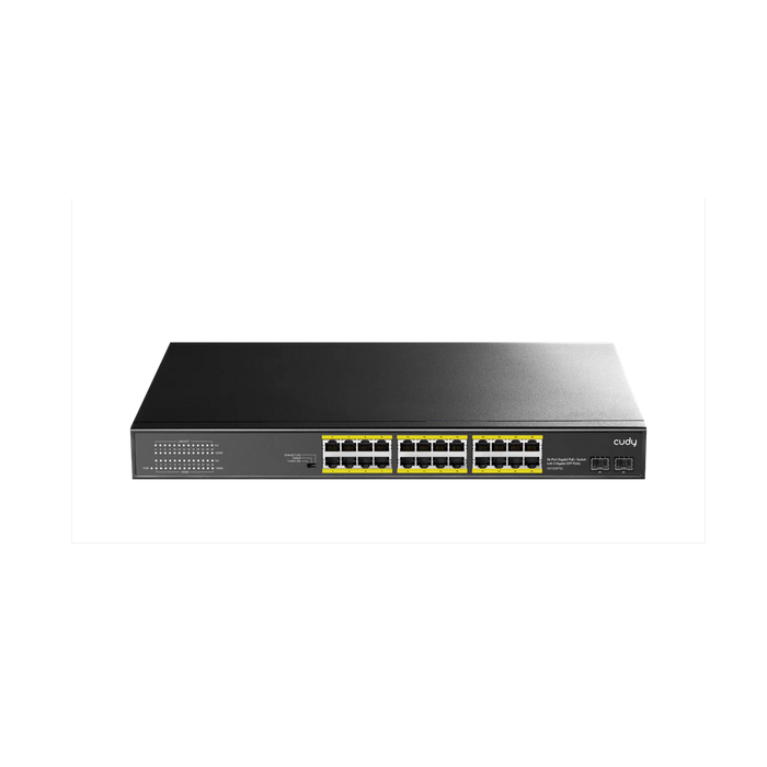 Switch Cudy GS1028PS2 24 портов 10/100/1000 24×GbE PoE 2×Uplink SFP Default/VLAN/Extend Modes за 19