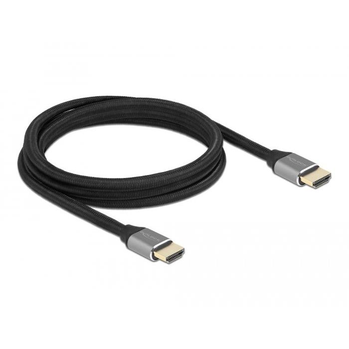 Кабел Delock Ultra High Speed HDMI мъжко - HDMI мъжко 48Gbit/s 8K@60Hz 2м Сив