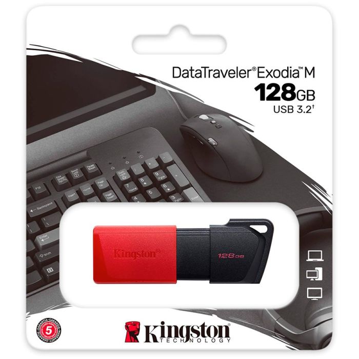 Флаш памет USB 128GB KINGSTON DataTraveler Exodia M slider cap