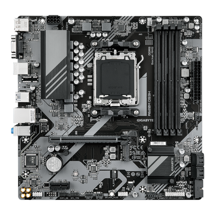 Дънна платка GIGABYTE A620M DS3H sAM5 4xDDR5 VGA HDMI DP mATX
