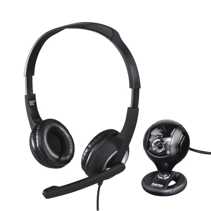 Комплект за стрийминг HAMA 139998 Слушалки с микрофон HS-P150 Камера Spy Protect 720P Черен