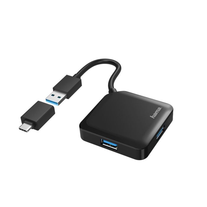 HUB USB 3.2 HAMA-200116 USB-C адаптер черен 4 портов