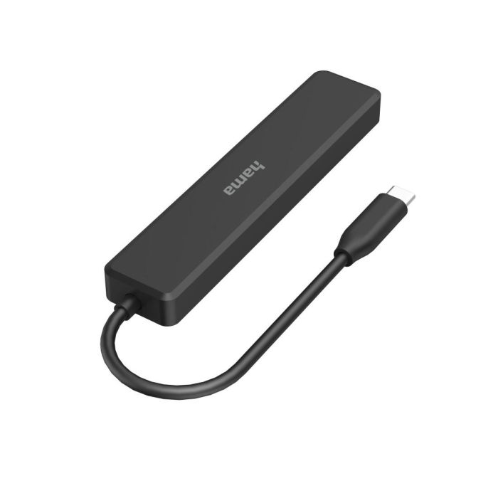 HUB USB 3.1 HAMA 200117 3 x USB-A 1xUSB-C 1xHDMI 4К Черен