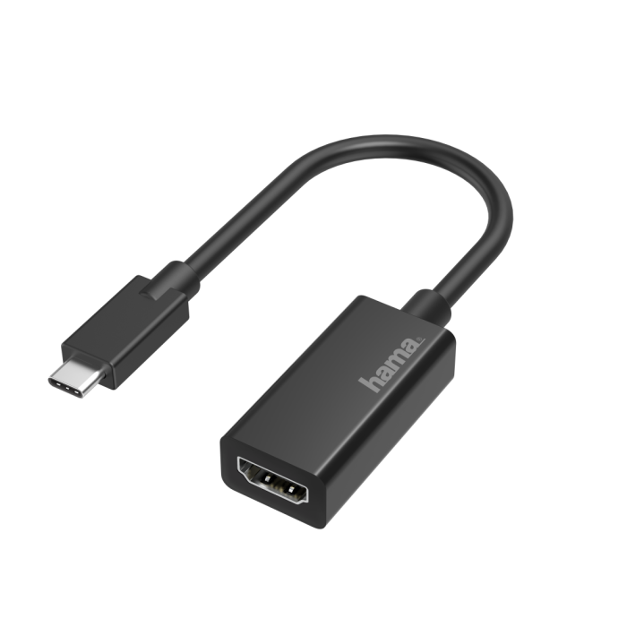 Адаптер HAMA USB-C мъжко - HDMI женско Ultra HD 4K Черен