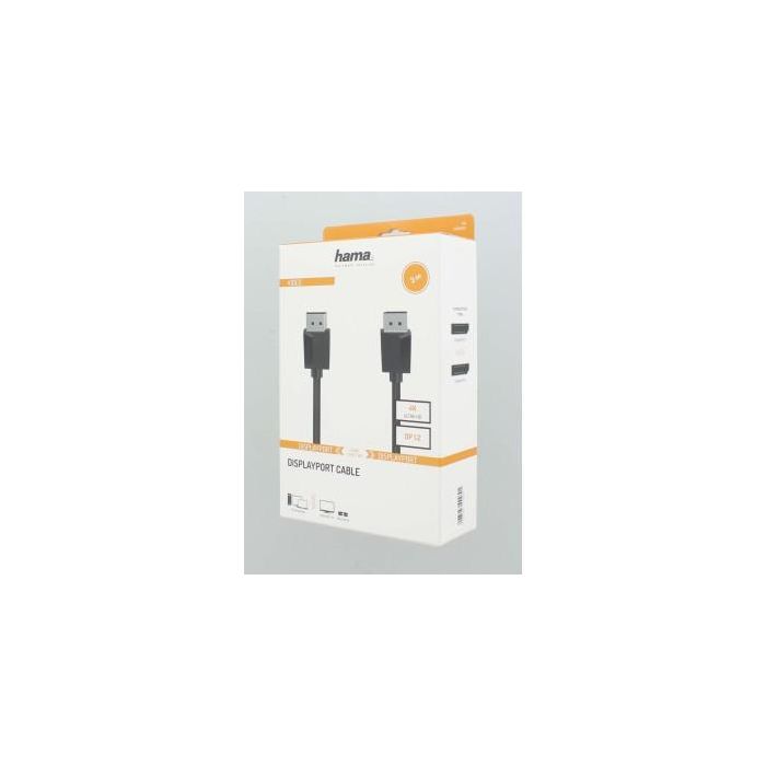 Кабел HAMA 200697 DisplayPort 1.2 мъжко - DisplayPort 1.2 мъжко 3m Ultra-HD 4K Двойно-екраниран
