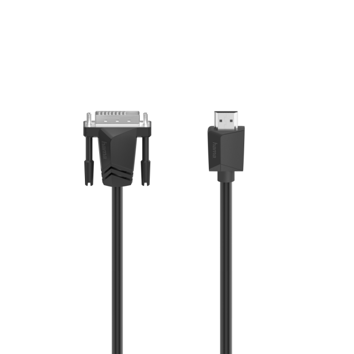 Кабел DVI-I Dual Link мъжко- HDMI мъжко Ultra-HD 4K 1.5м черен