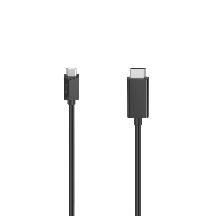 Кабел HAMA USB-C мъжко- DisplayPort мъжко Ultra HD 4K 1.5м Черен