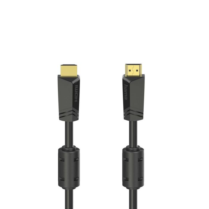 Кабел HAMA HDMI мъжко- HDMI мъжко 4K 18GB/s Ethernet 10 м позл.конектори 2 филтъра