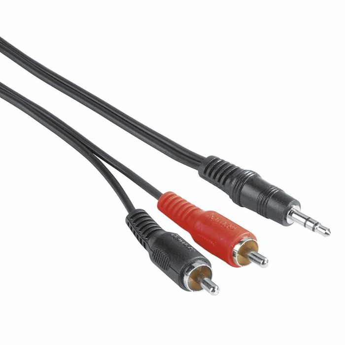 Аудио кабел HAMA Стерео жак 3,5 mm -2 x Чинч мъжко, 2м