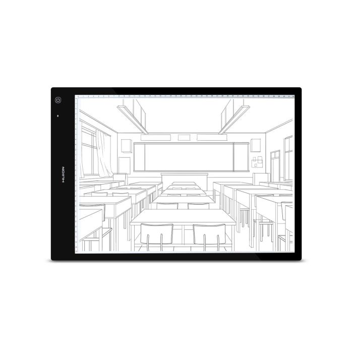 HUION LED светеща подложка за рисуване light pad LB3 вградена батерия 1050mAh
