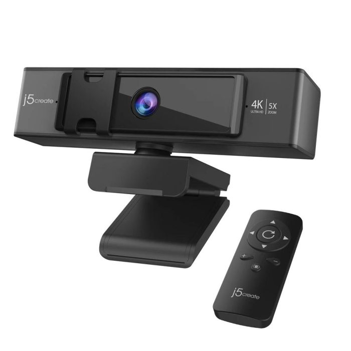 Уеб камера j5create JVCU435 UltraHD микрофон 360° Rotation 5x Digital Zoom Remote Control Черен