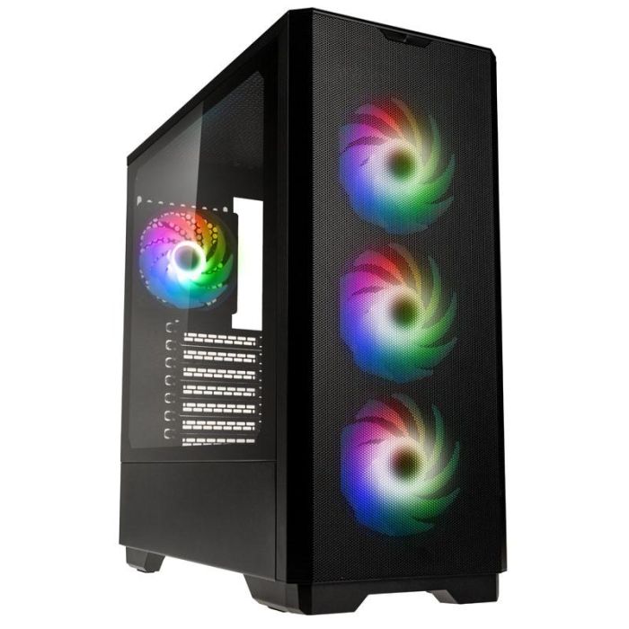 Кутия за настолен компютър Kolink Unity Solar ARGB Mesh Mid-Tower Black