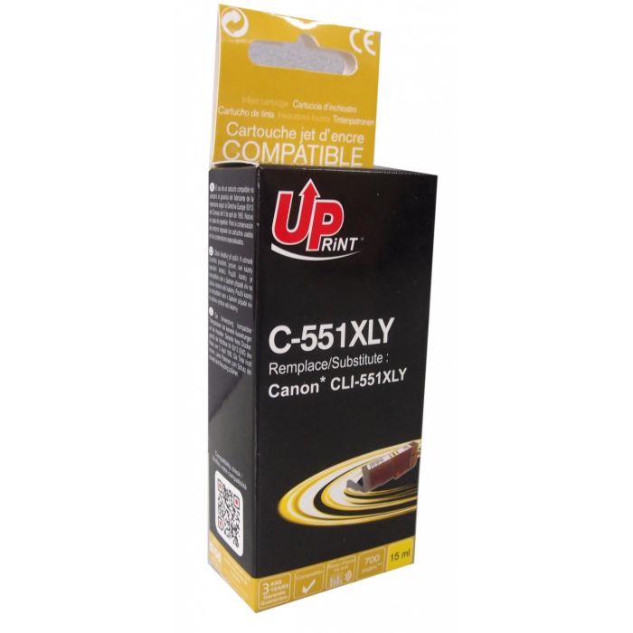 Консуматив Canon CLI-551XL Yellow с чип съвместим UPrint