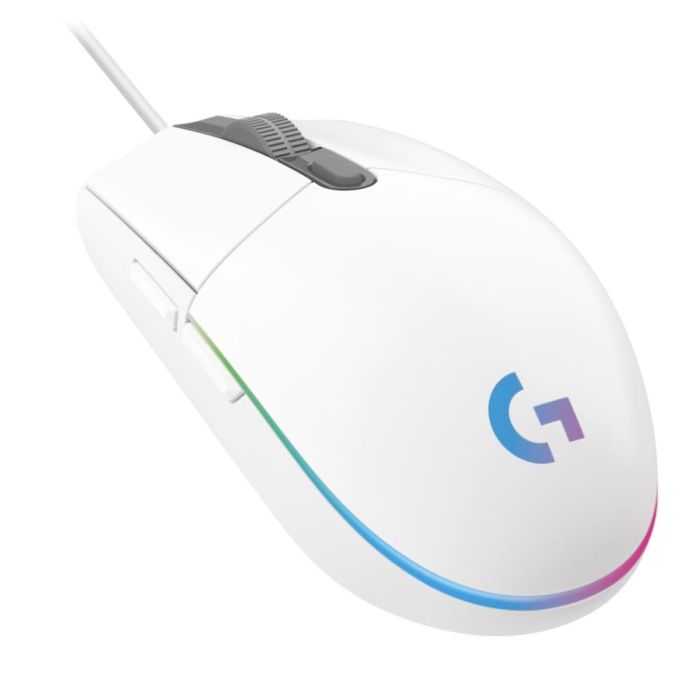Геймърска мишка Logitech G102 LightSync RGB 8000dpi 6btn USB Бяла