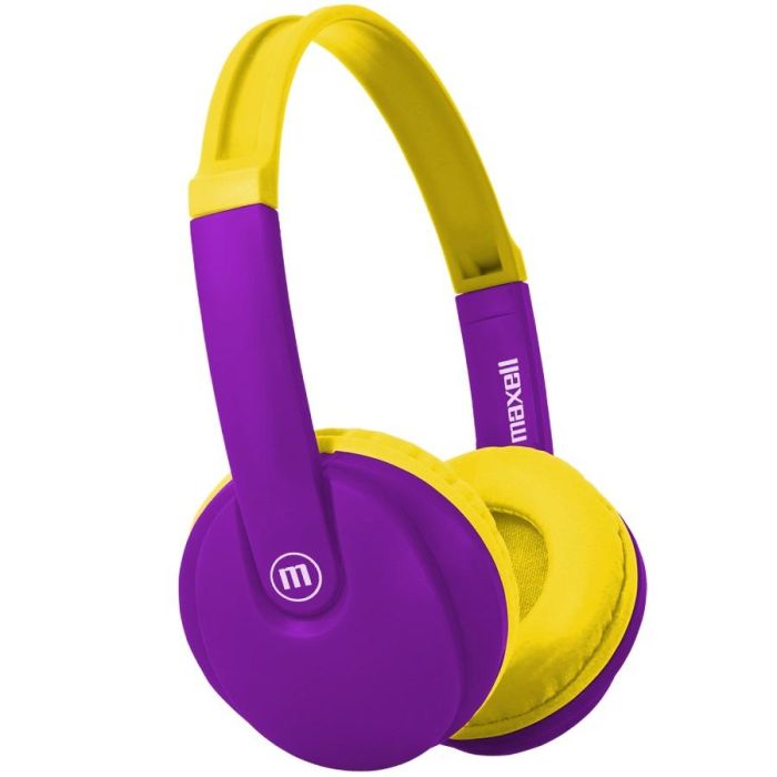 Блутут детски слушалки Maxell KIDZ HP-BT350 малък размер Лилав/Жълт