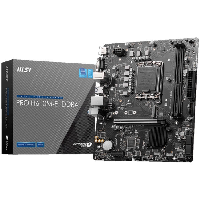 MSI PRO H610M-E s1700 2xDDR4 M.2 VGA HDMI USB 3.2 mATX