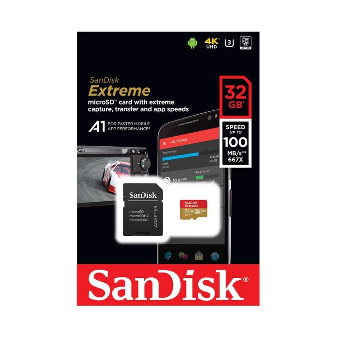 Флаш карта памет 32GB Sandisk Extreme® microSDHC SD Adapter Class 10 U3