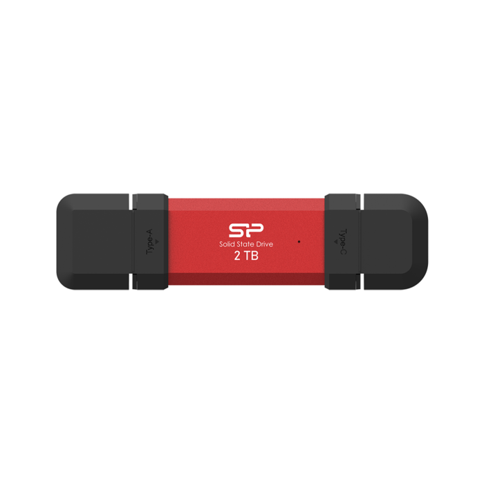 Външен SSD Silicon Power DS72 Red 2TB USB type-C & USB3.2 read/write up to 1050 / 850 MB/s