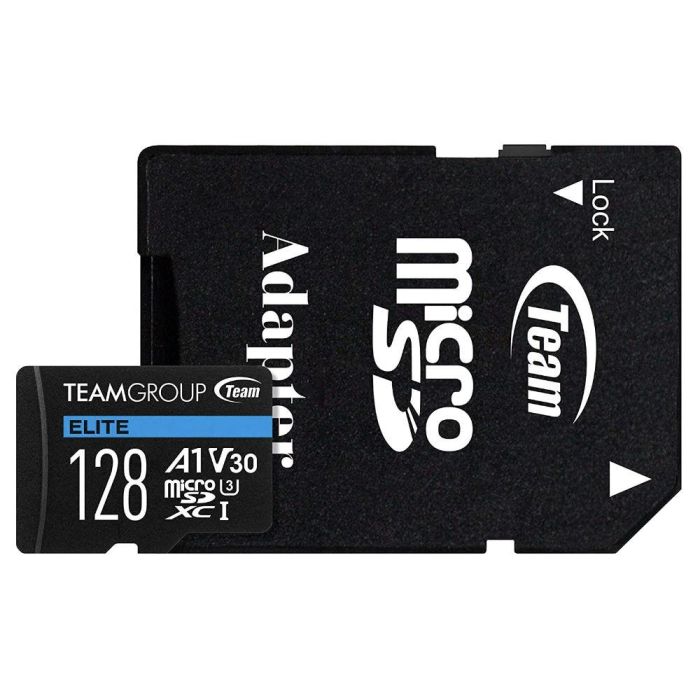 Карта памет Team Group A1 microSDXC 128GB UHS-I Class 3 V30 + SD Адаптер