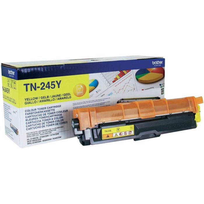 Тонер касета Brother TN-245Y за HL-3140CW / HL-3150CDW / HL-3170CDW / DCP-9020CDW / MFC-9140CDN / MFC9330CDW / MFC9340CDW Yellow