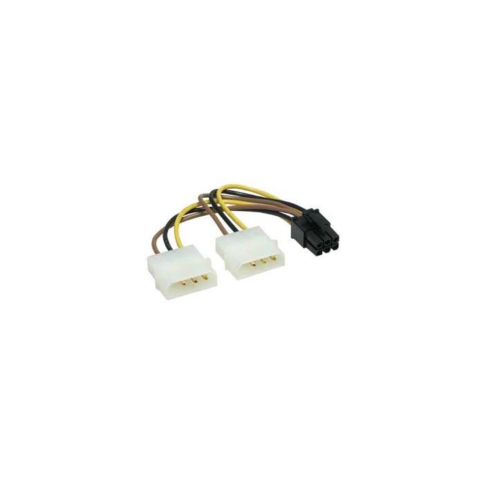 Кабел захранващ за видео карта 2xMolex to 6pin