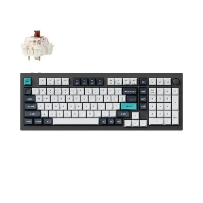 Геймърска механична клавиатура Keychron Q5 Max QMK Carbon Black - Gateron Jupiter Brown