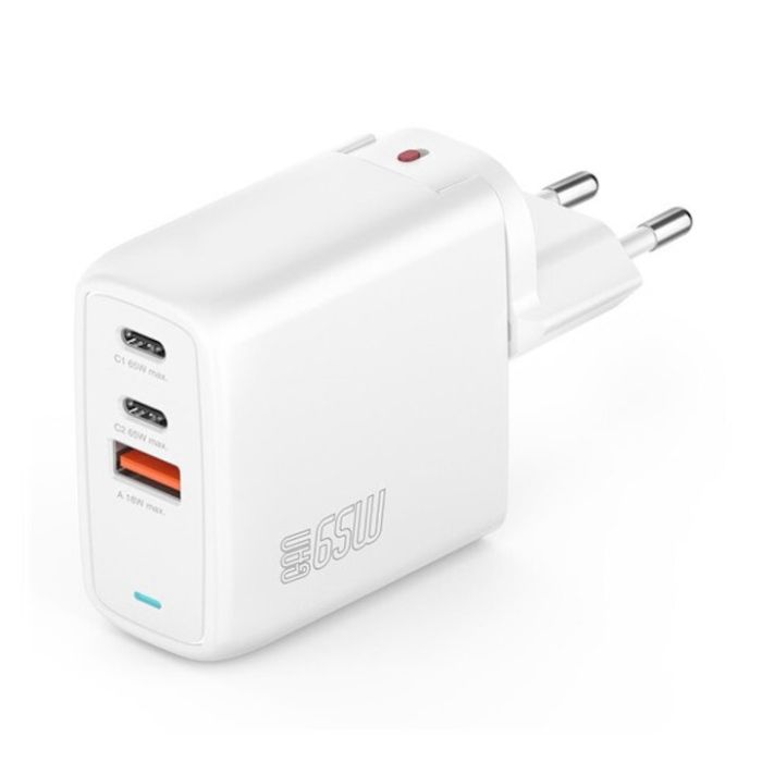 Адаптор USB Type-C TELZ 4smarts 65W 2xC GAN
