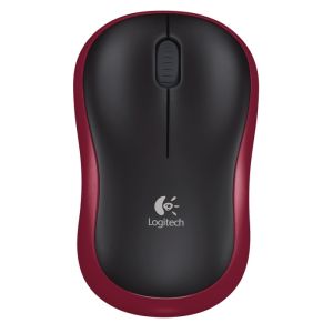 Безжична оптична мишка Logitech Wireless Mouse M185 Red