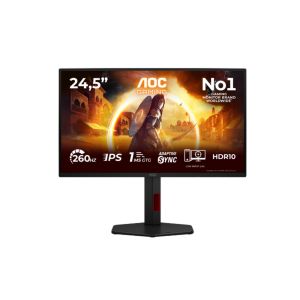 Геймърски Монитор AOC 25G4ZR  24.5"  IPS  1080p@260Hz  1ms  300cd  1000:1  2xHDMI DP  black