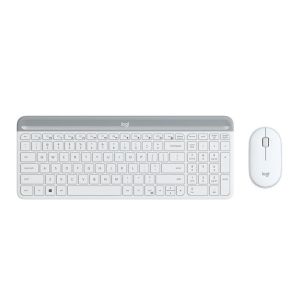Комплект безжична клавиатура и мишка Logitech Combo MK470 Slim  бели