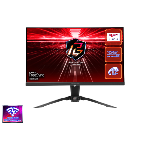 Геймърски Монитор ASRock PG32QF2B 31.5"  QHD 2560X1440  VA  165Hz  1ms 3000:1  550cd  2xHDMI 1xDP WiFi Antena black