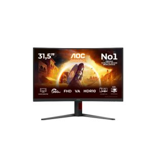 Геймърски Монитор AOC C32G4Z  31.5" Curved 1500R  VA  1080p@260Hz  0.3ms  300cd  3500:1  2xHDMI DP  speakers black