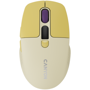 Мишка CANYON MW-26 LCD Silent Dual Mode Wireless Yellow