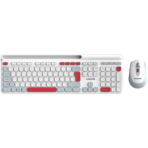 Комплект клавиатура и мишка CANYON HSET-W5 EN Wireless White