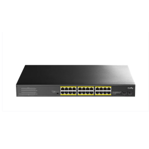Switch Cudy GS1028PS2 24 портов 10/100/1000 24×GbE PoE 2×Uplink SFP Default/VLAN/Extend Modes за 19" rack