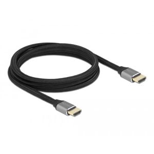 Кабел Delock Ultra High Speed HDMI мъжко - HDMI мъжко 48Gbit/s 8K@60Hz 2м  Сив